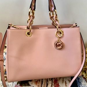 Michael Kors Baby Pink Cynthia Chain Satchel
